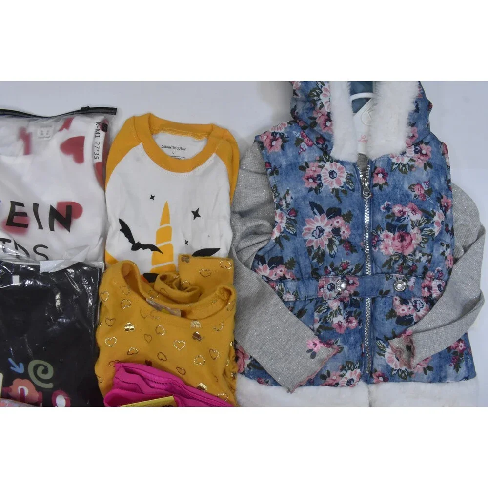 Wholesale Bulk Lot Of 12 Girls Size XS 4/5 Mixed Season Tops Bottoms Shorts